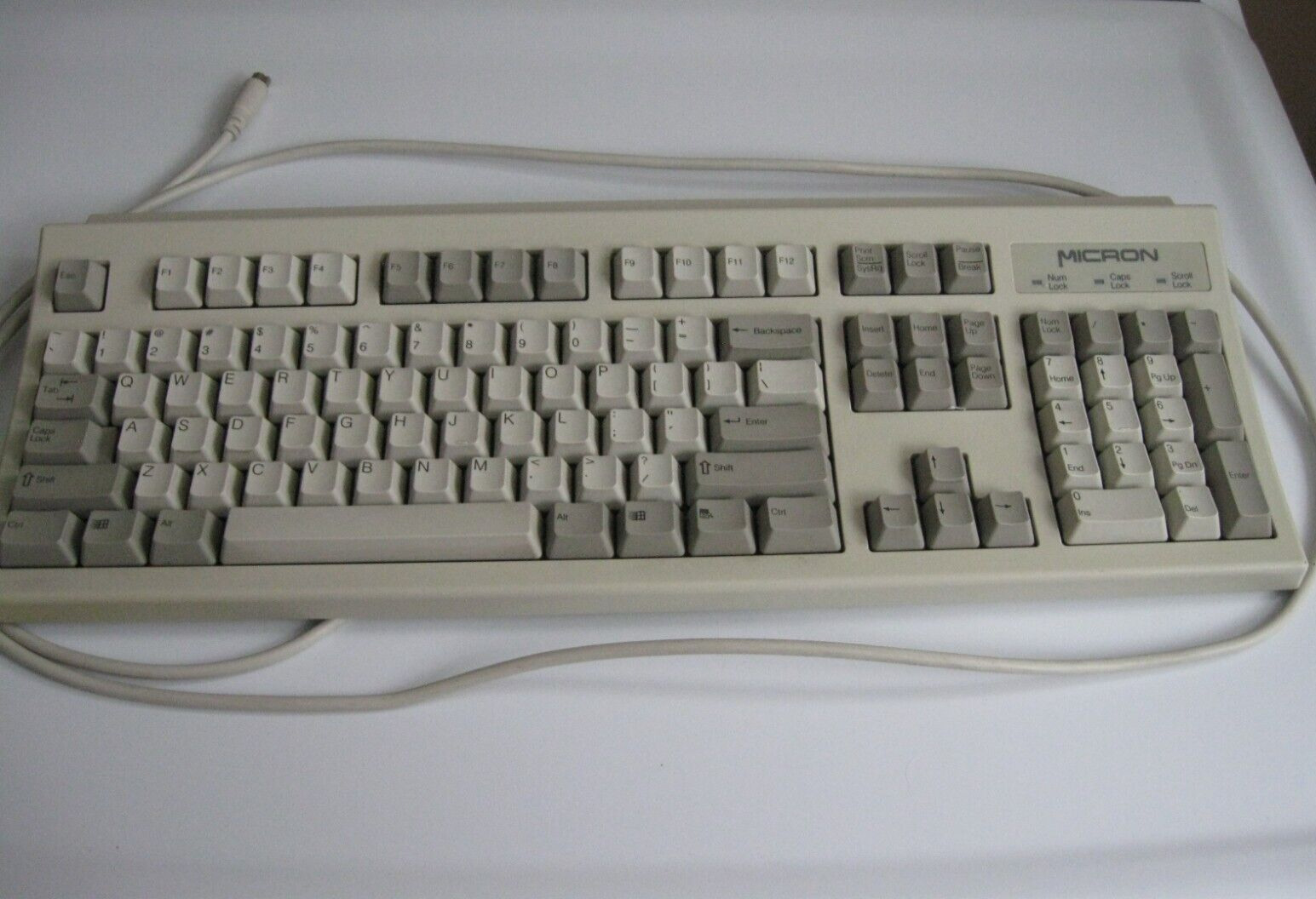 NMB Technologies Micron RT6856TW PS2 Beige Wired Keyboard for Windows 95
