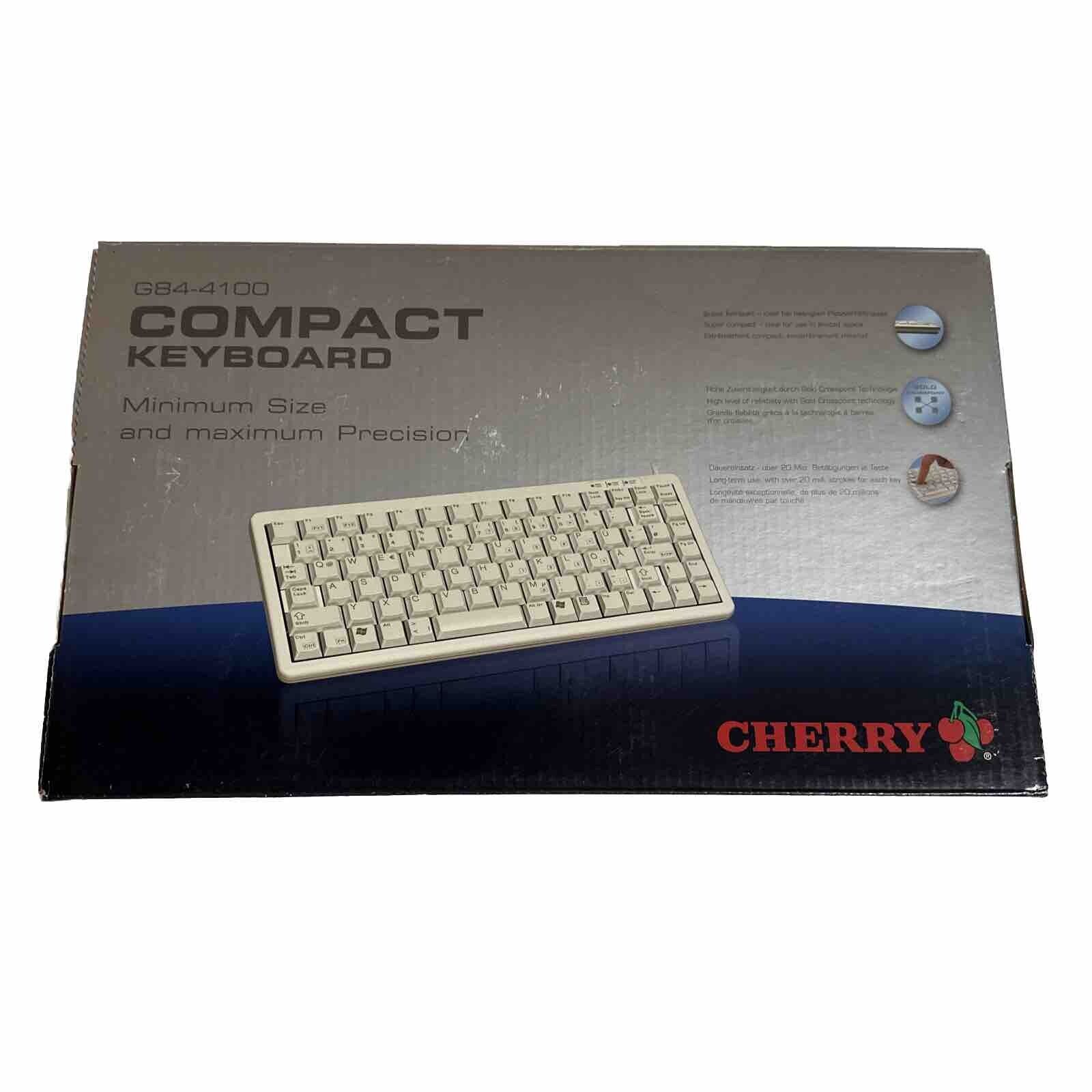 Cherry Compact-Keyboard G84-4400 Keyboard PS/2 English NOS  Ships FREE
