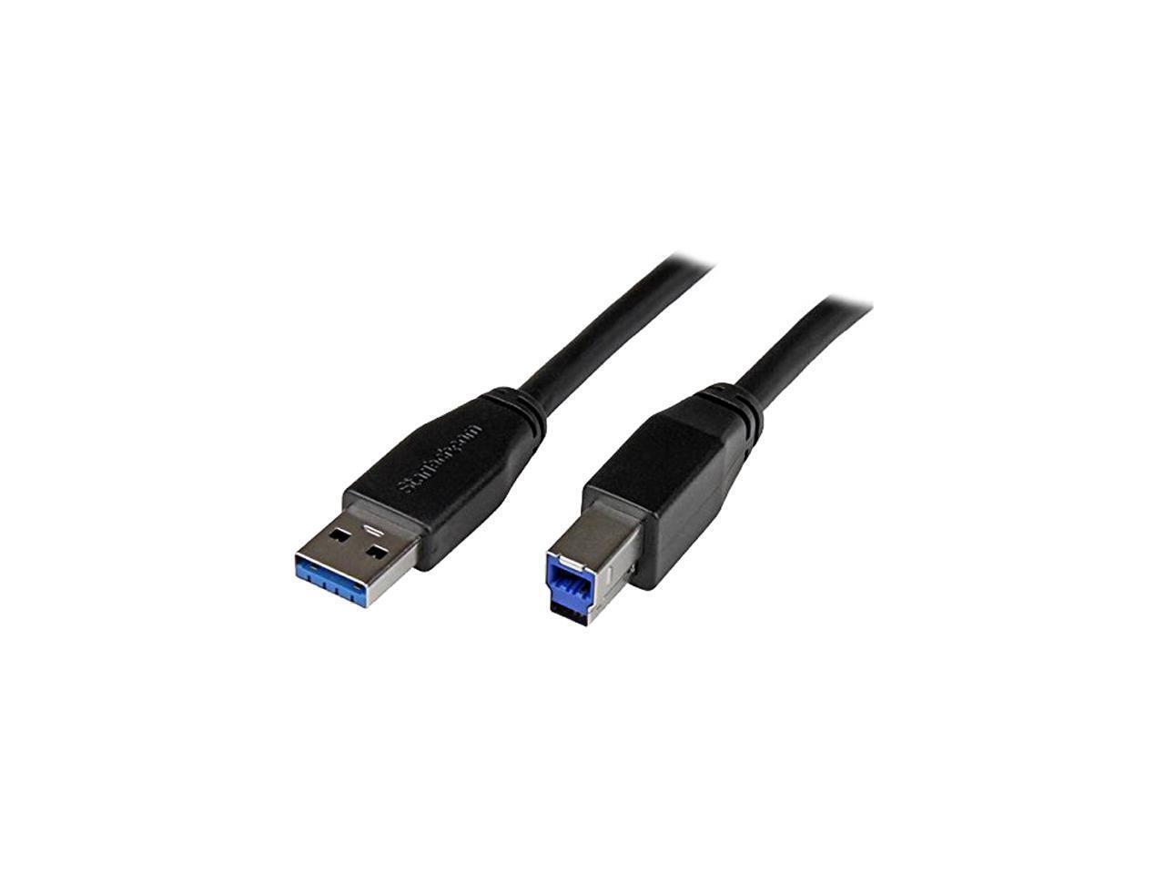 StarTech.com 5m 15 ft Active USB 3.0 USB-A to USB-B Cable - M/M - USB A to B Cab
