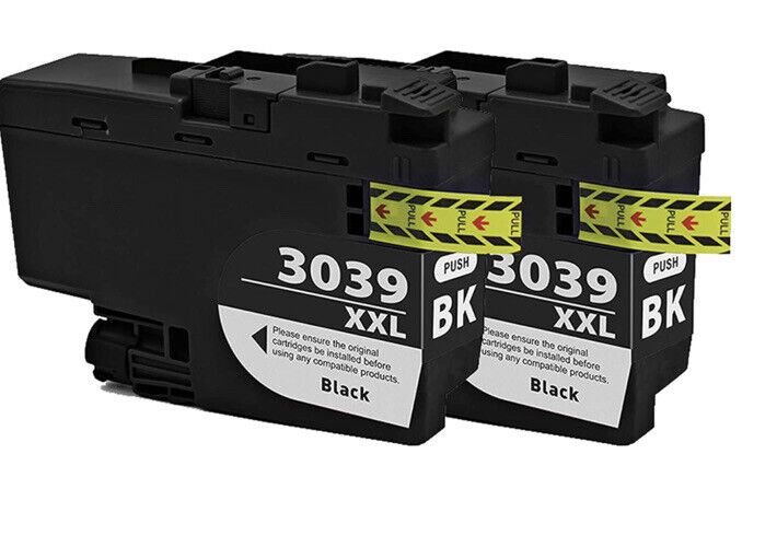 2PK Compatible Brother LC3039BK Ultra High Yield Black Ink Cartridges 2-Pack