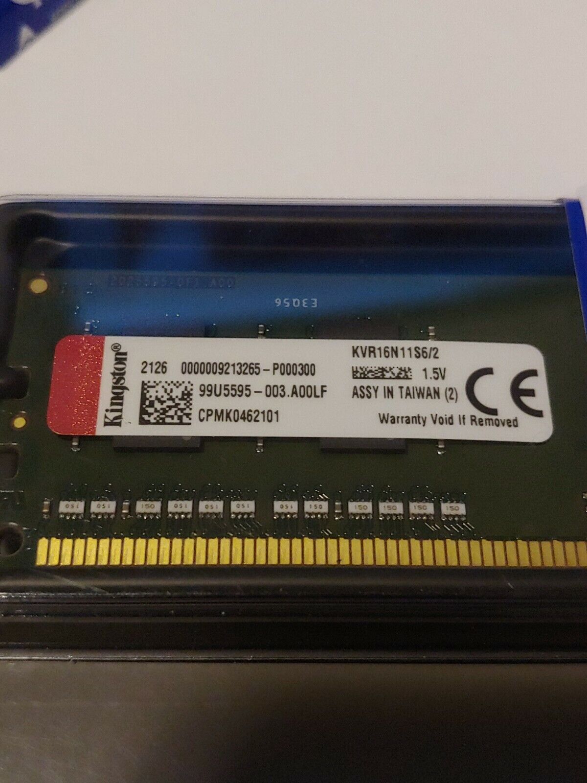 Kingston 2Gb 240 pin 1R x 16 DDR3 1600mhz KVR16N11S6/2