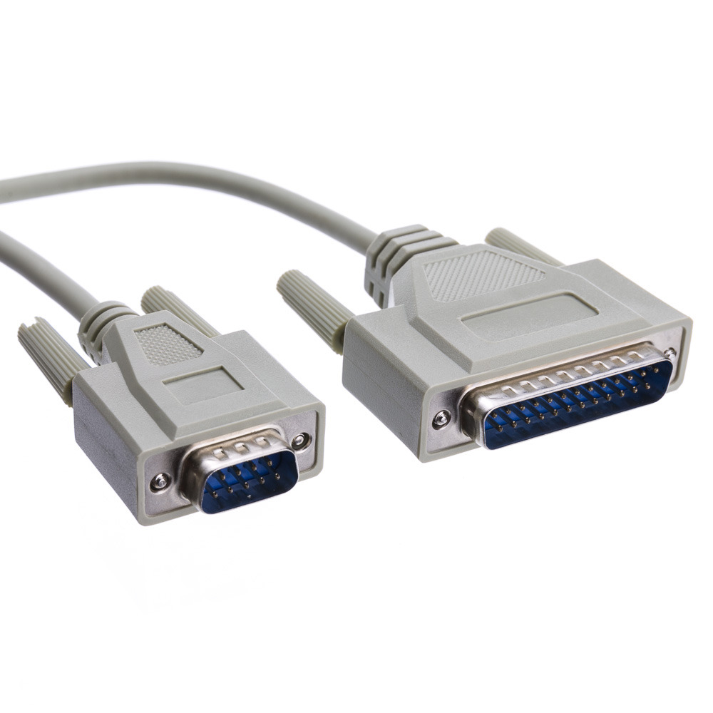 6ft Serial Cable, UL, DB9 Male to DB25 Male, RS232  10D1-02106