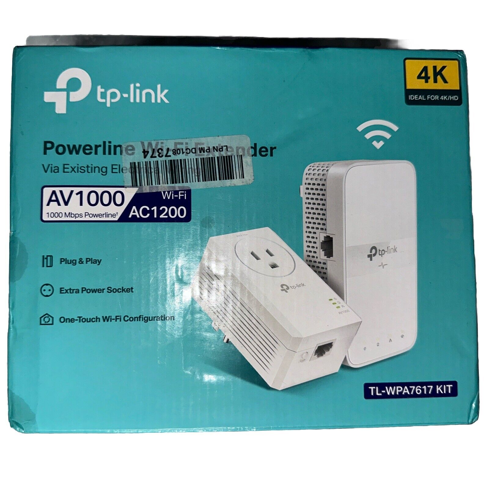TP-Link TL-WPA7617 KIT AV1000 Gigabit Powerline/AC1200 WiFi Range Extender Kit