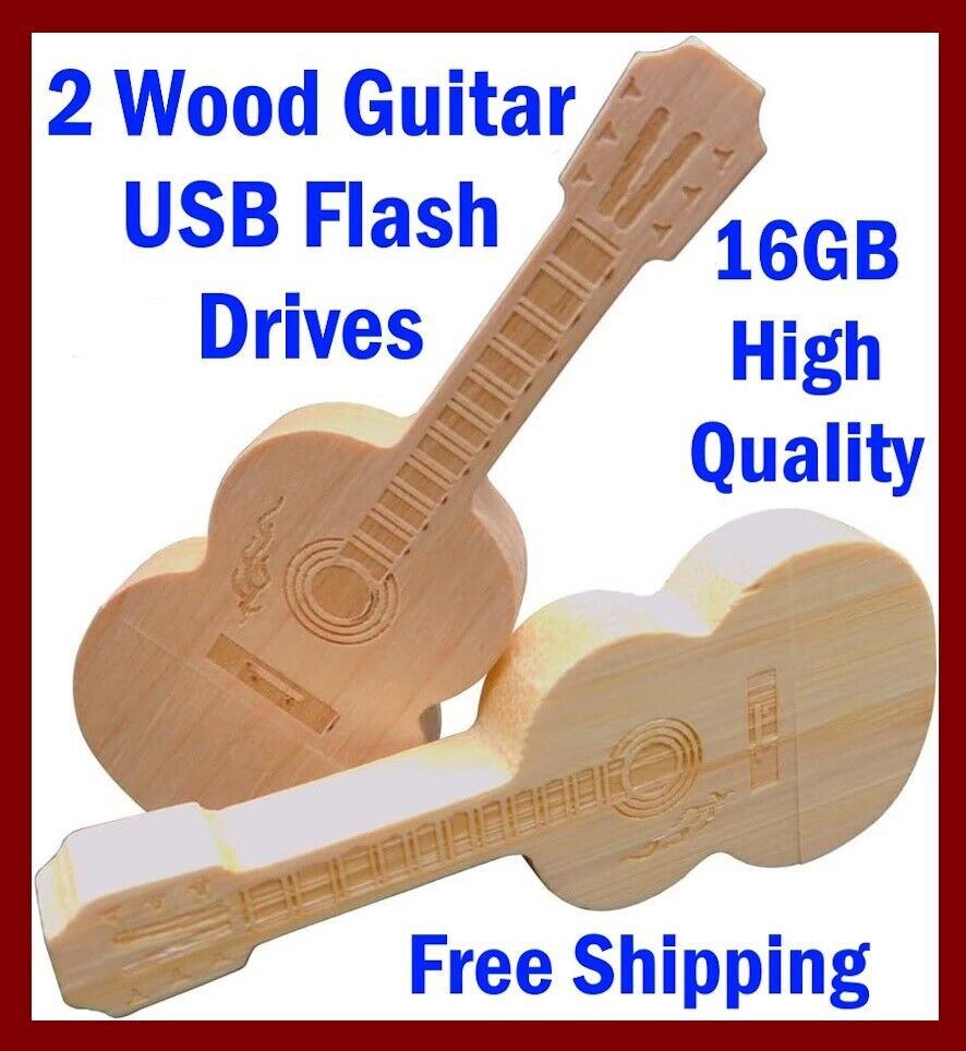 2 Wooden USB Flash Drives 16GB each  (Maple & Bamboo 2Pack) Cute real wood 3.0