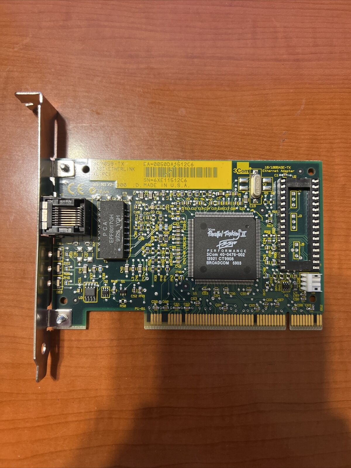 VINTAGE 3COM 3C905B-TX FAST ETHERLINK XL 10/100 PCI ETHERNET CARD