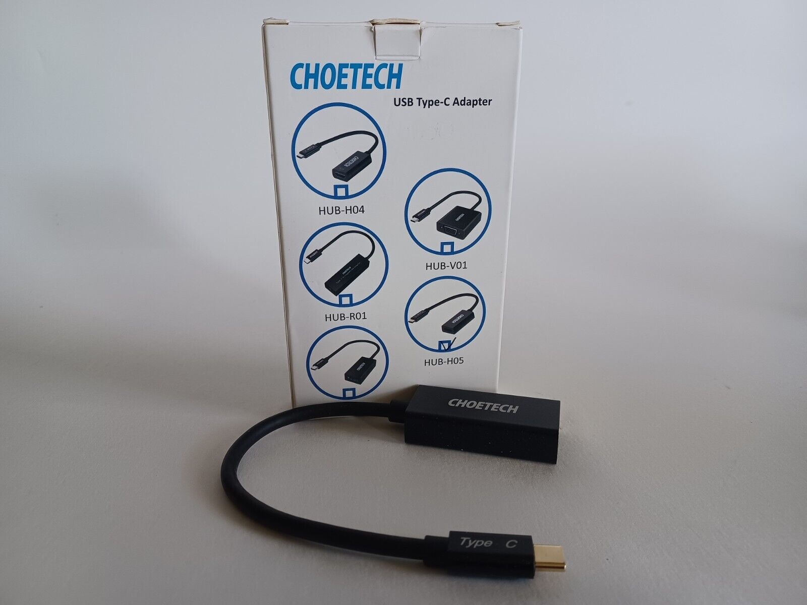 CHOETECH USB Type C Adapter HUB-H05, Black 