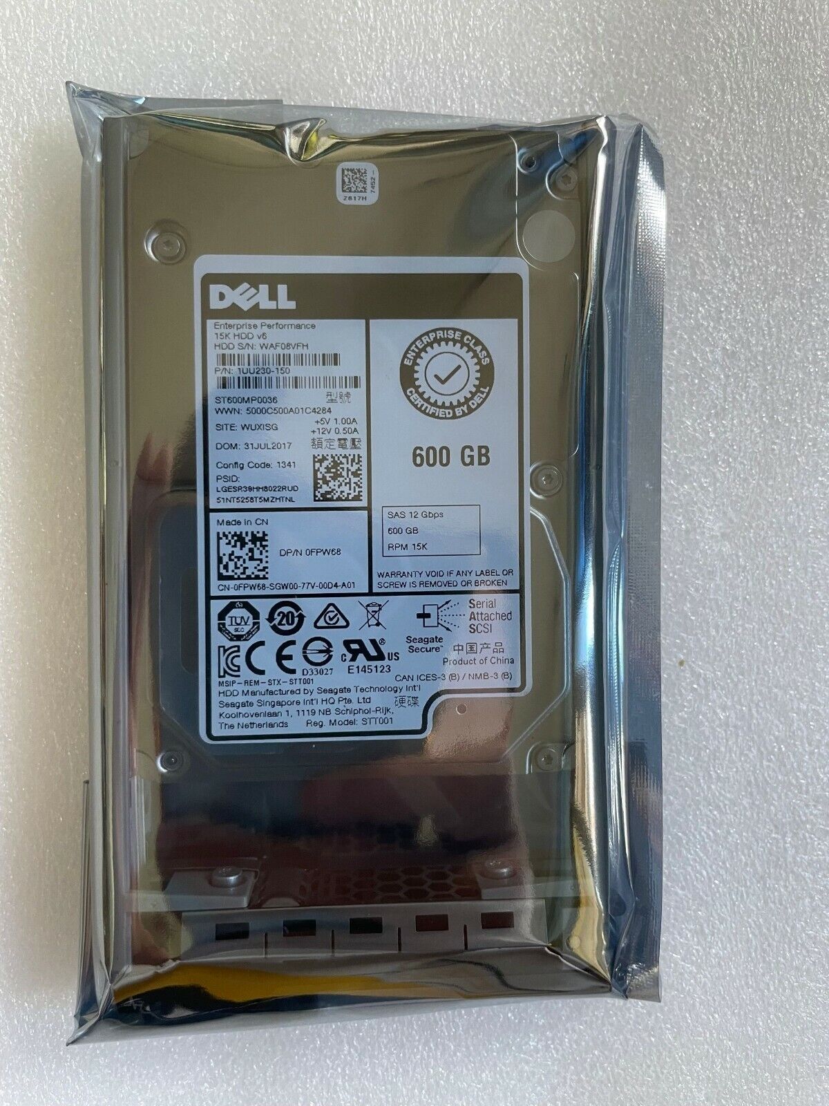 Dell FPW68 0FPW68 600GB 15K 12Gb/s 2.5