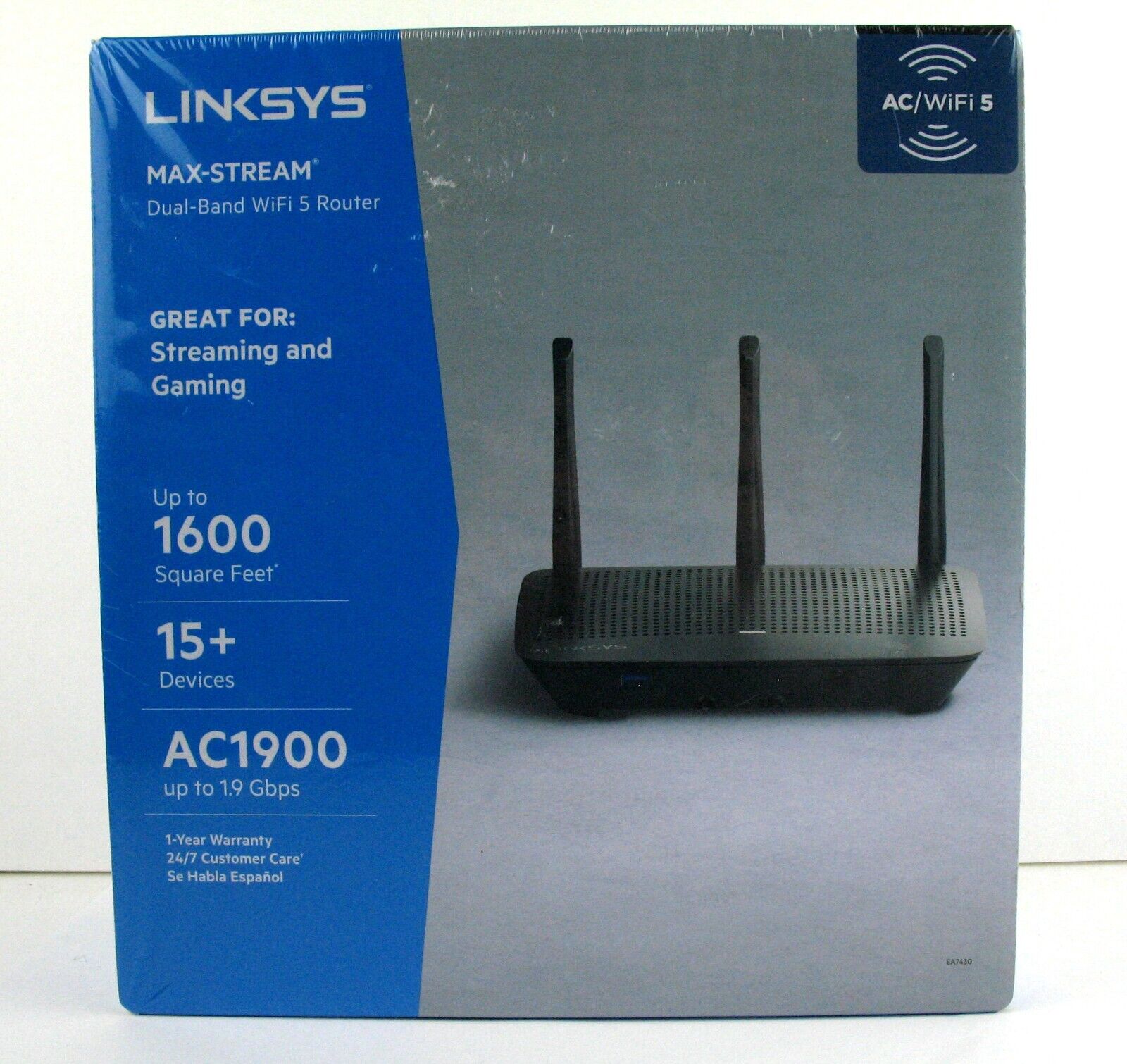 Linksys AC1900 (EA7430)  WiFi 5 Wireless Router Max-Stream Dual-Band New Sealed