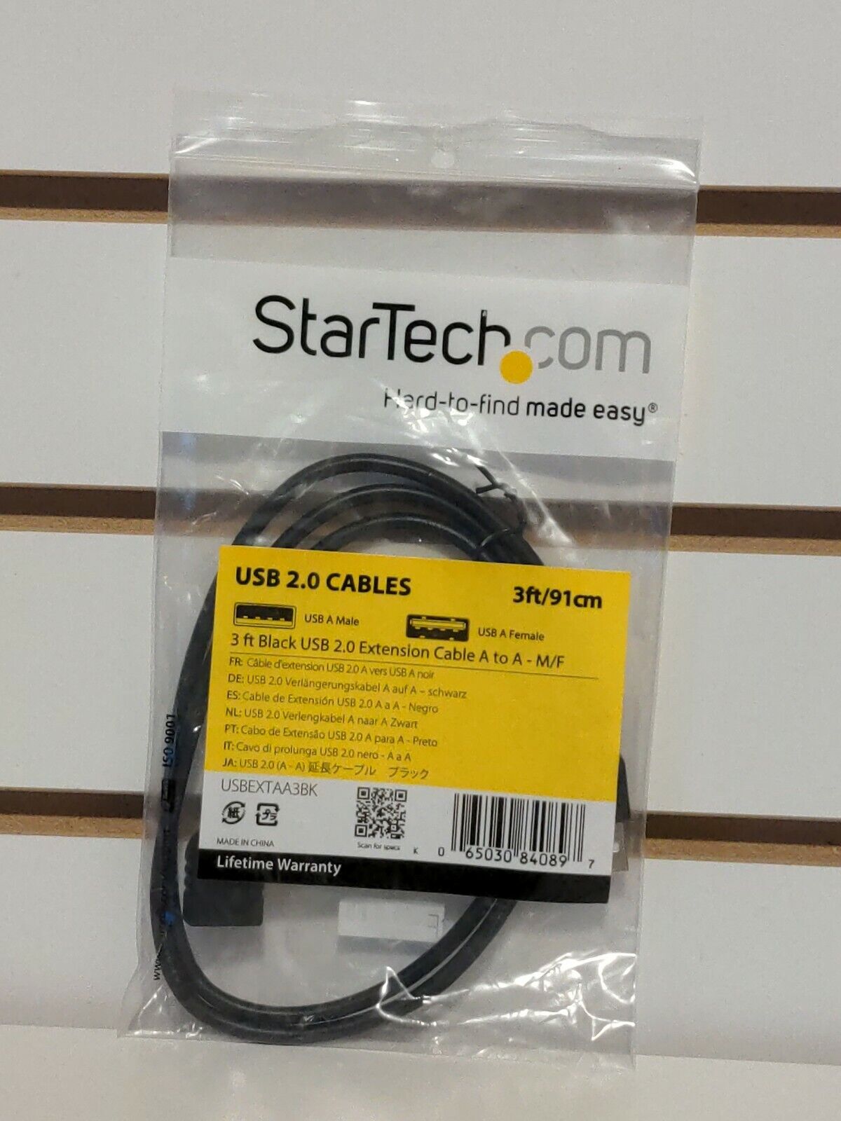 StarTech.Com USB 2.0 Cables 3ft. USBEXTAA3BK
