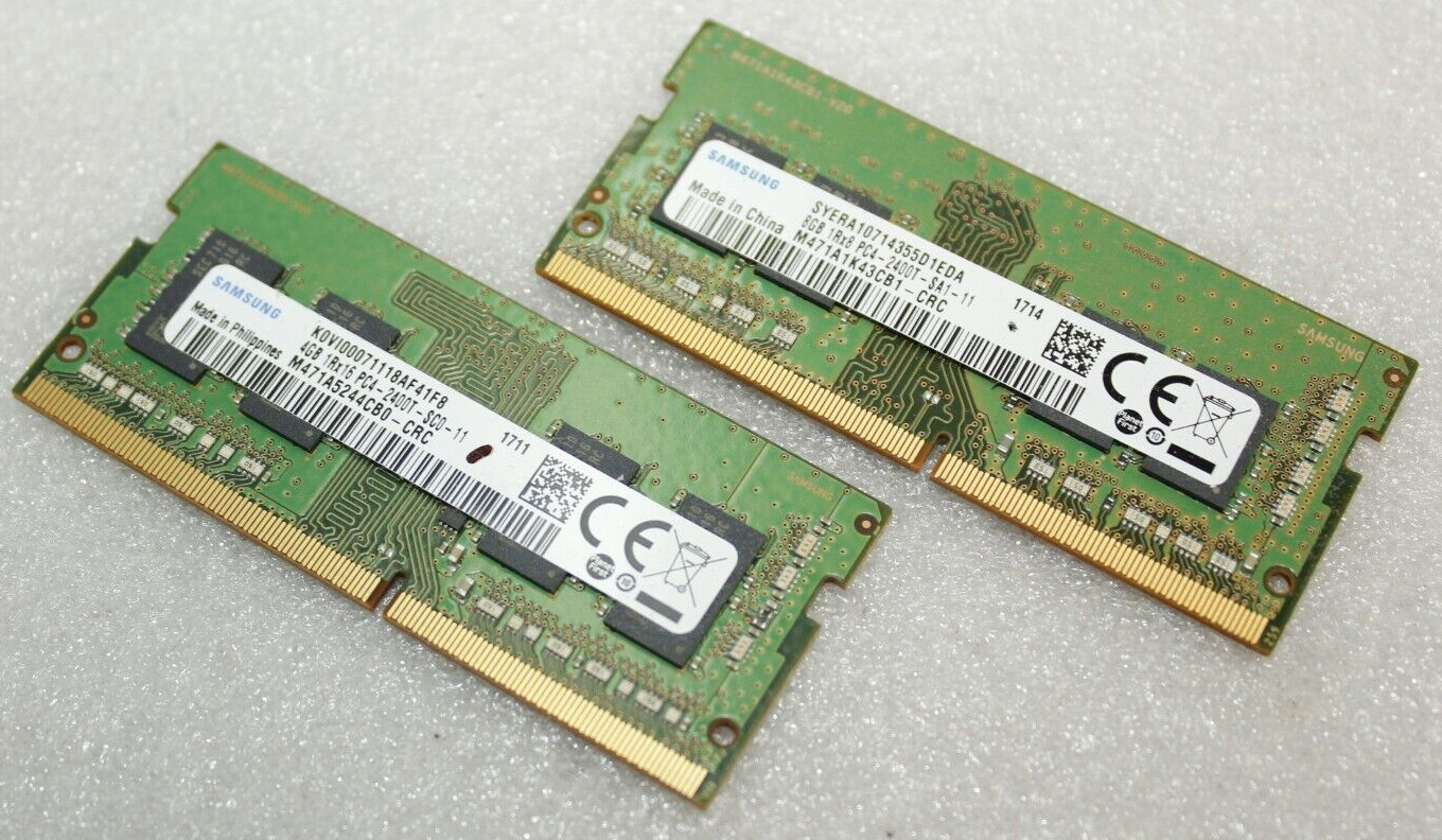 Samsung 16GB (2X8GB) 1Rx8 PC4-2400T DDR4 Laptop Memory Ram M471A1K43CB1-CRC
