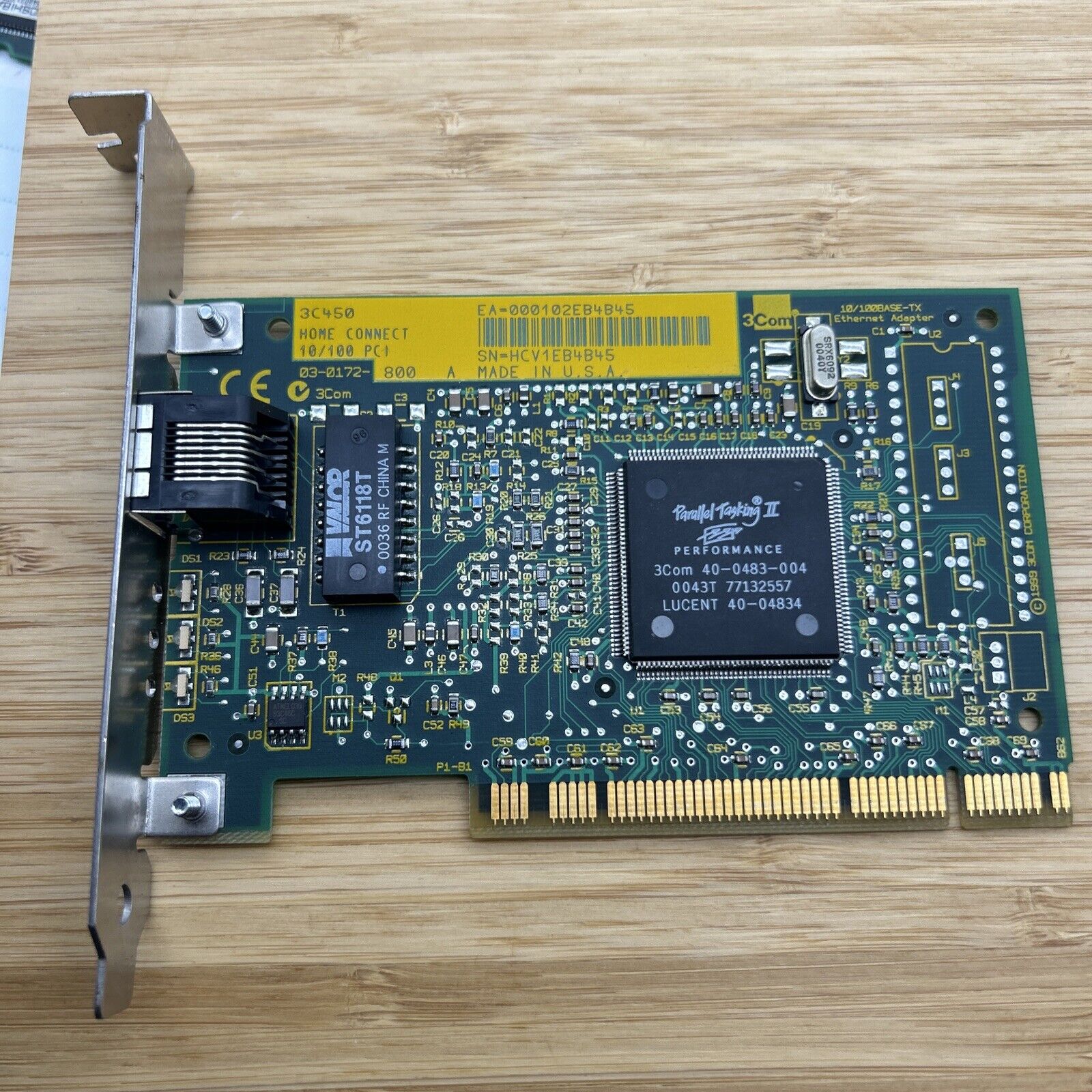 3COM 3C450 FAST ETHERLINK PCI 10/100 ETHERNET NETWORK CARD Parallel Tasking II