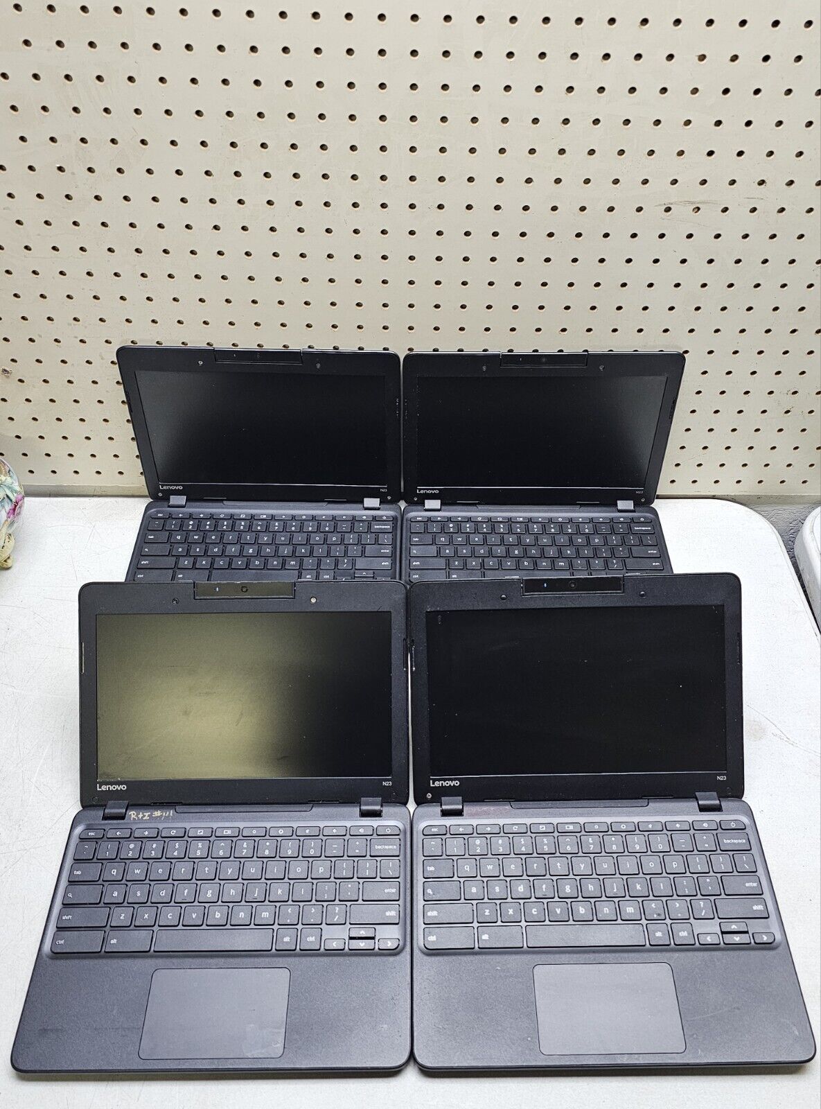 Lot of 4 Lenovo N23 80YS Chromebook Laptops - Intel Celeron N3060 - 4GB RAM-READ