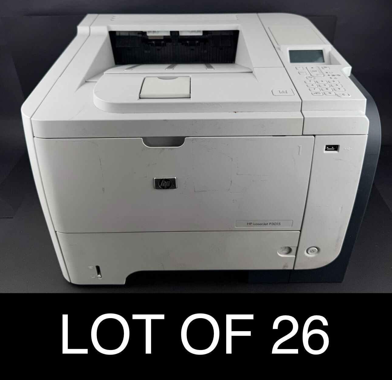 Lot Of 26 HP LaserJet Enterprise P3015 Workgroup Monochrome Laser Printer READ