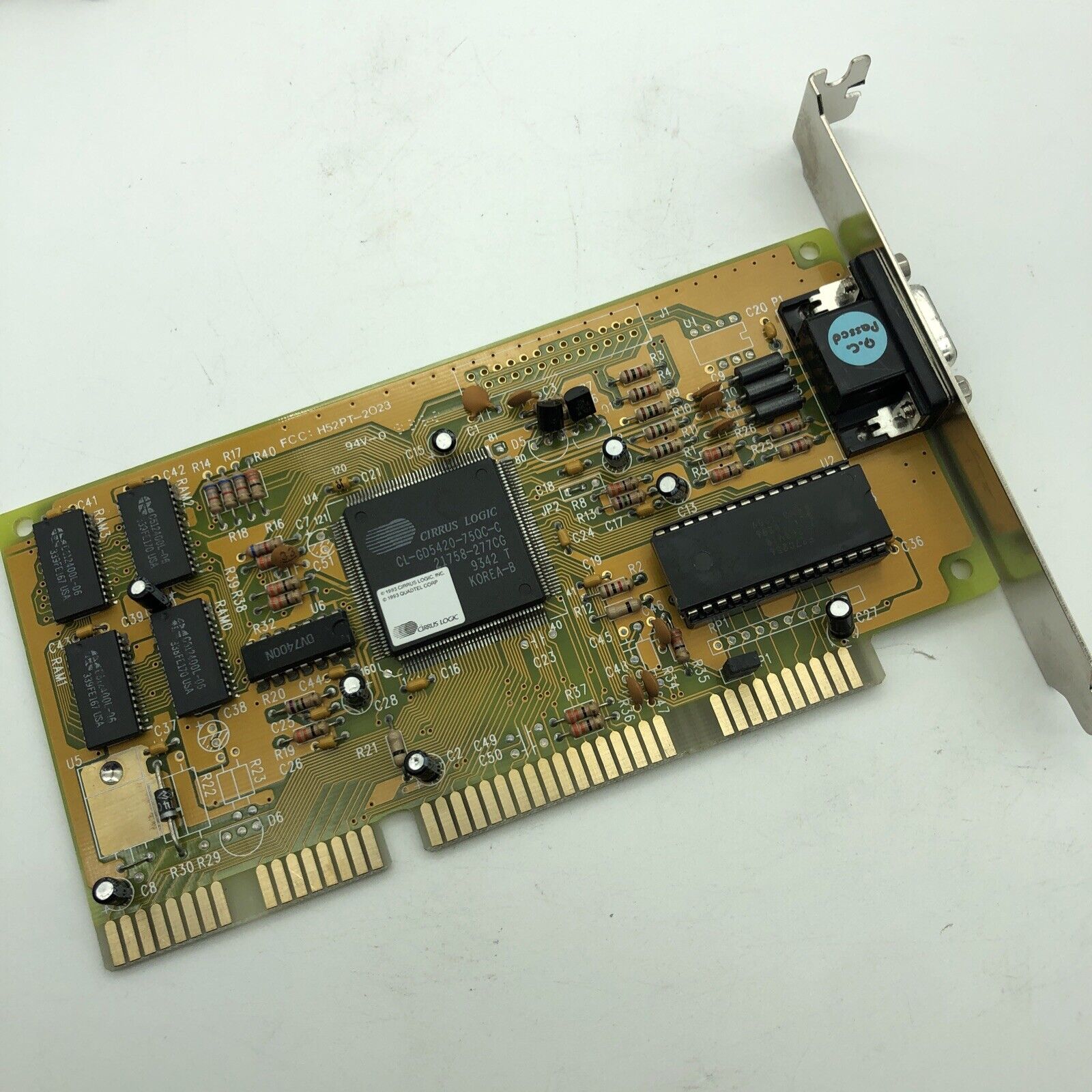 ISA VGA Video Card 512K Ram Cirrus Logic Rare Vintage Gaming 16 Bit H52PT-2023