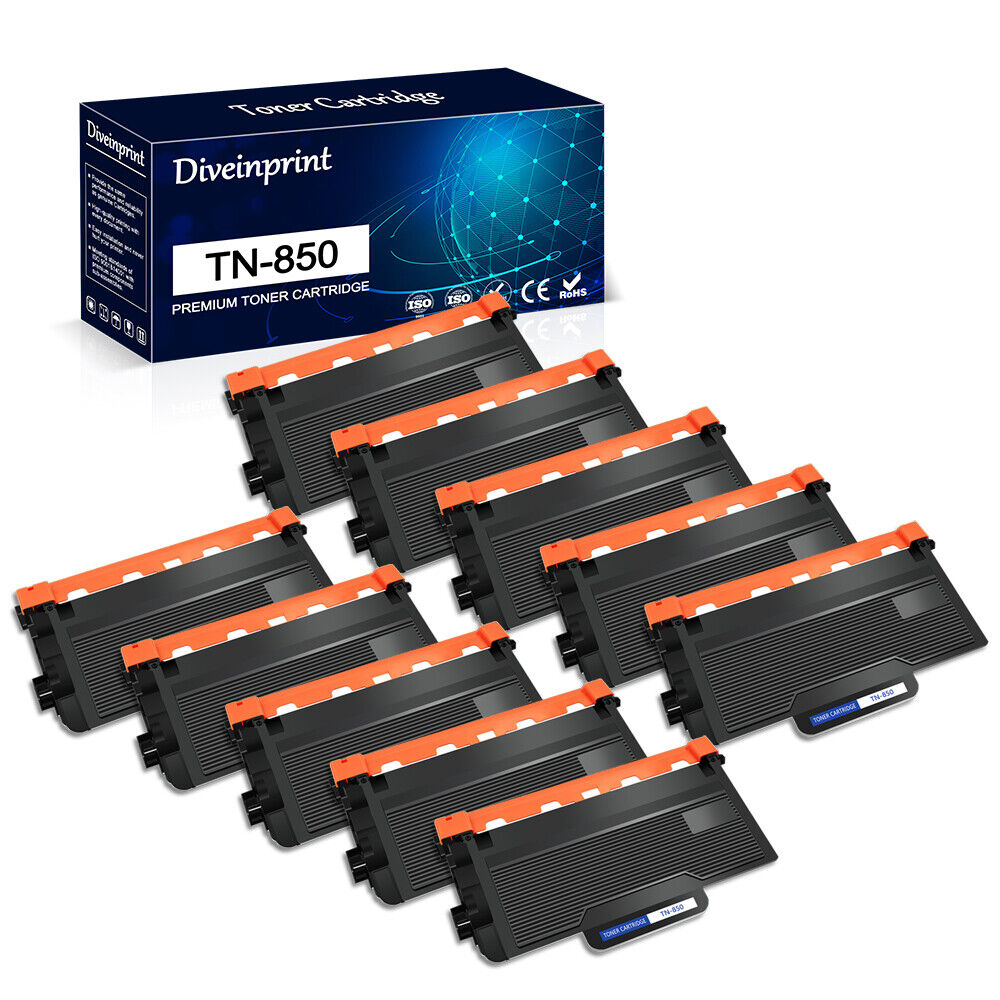 10PK TN850 TN-850 Toner Cartridge Fit for Brother DCP-L5650DN HL-L6250DW L6400DW