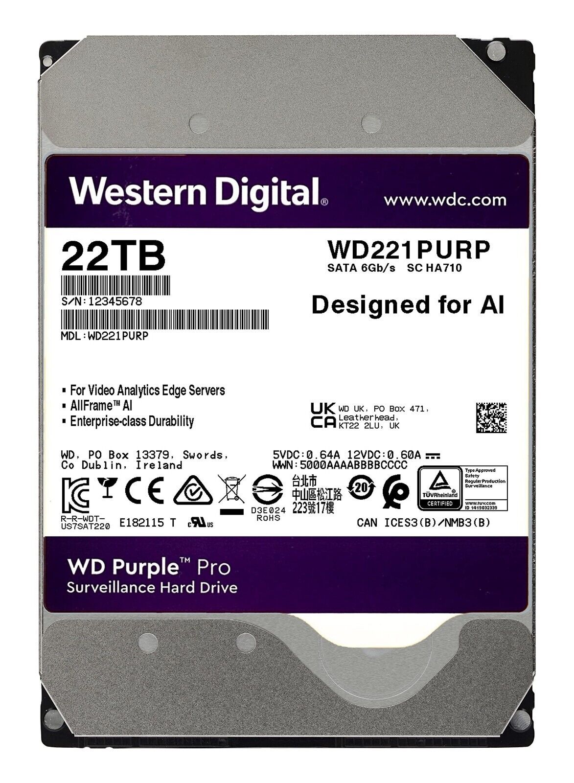 Western Digital WD Purple Pro (7200RPM, 3.5\