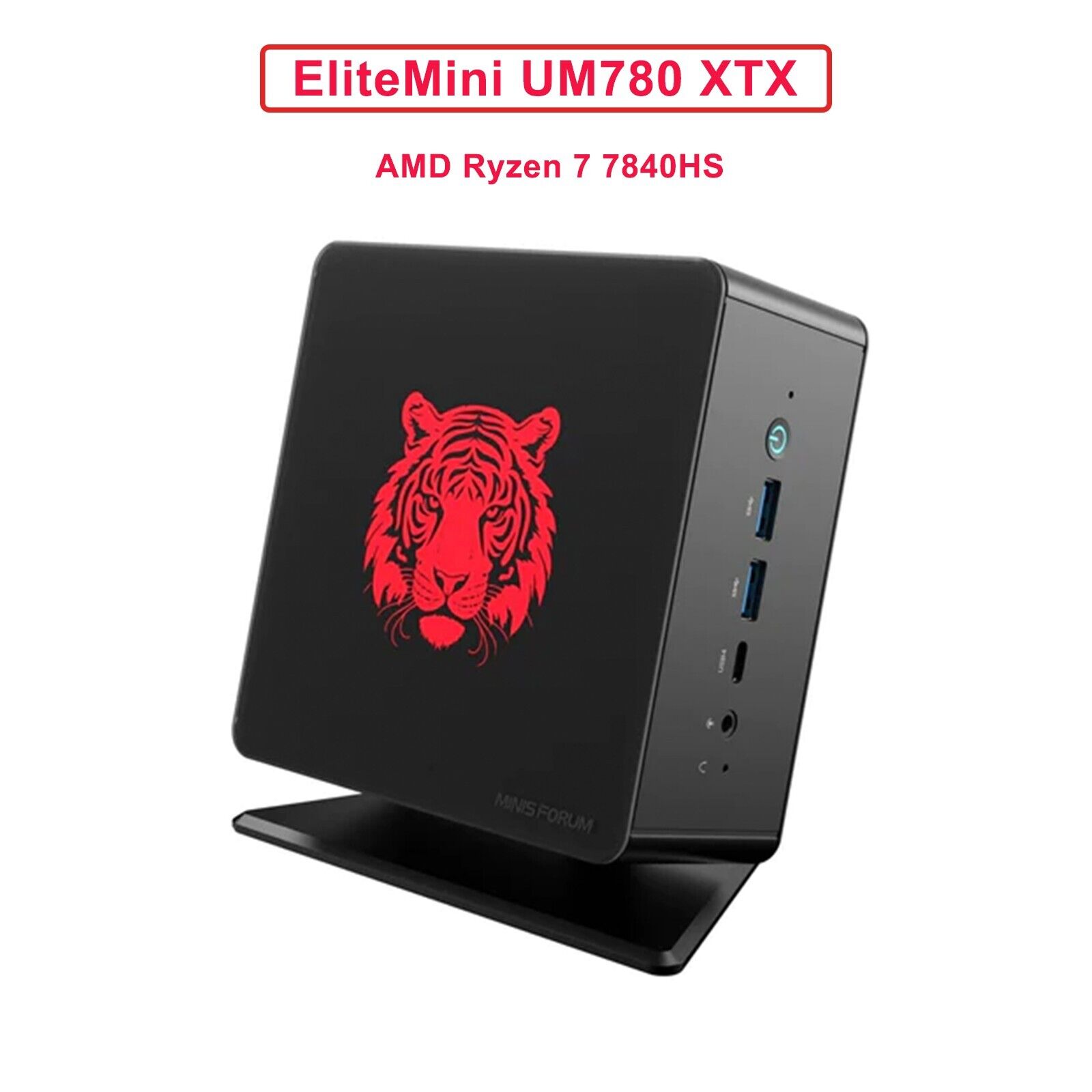 Minisforum Mini PC EliteMini UM780 XTX AMD Ryzen7 7840HS Mini PC Gaming 32GB 1TB