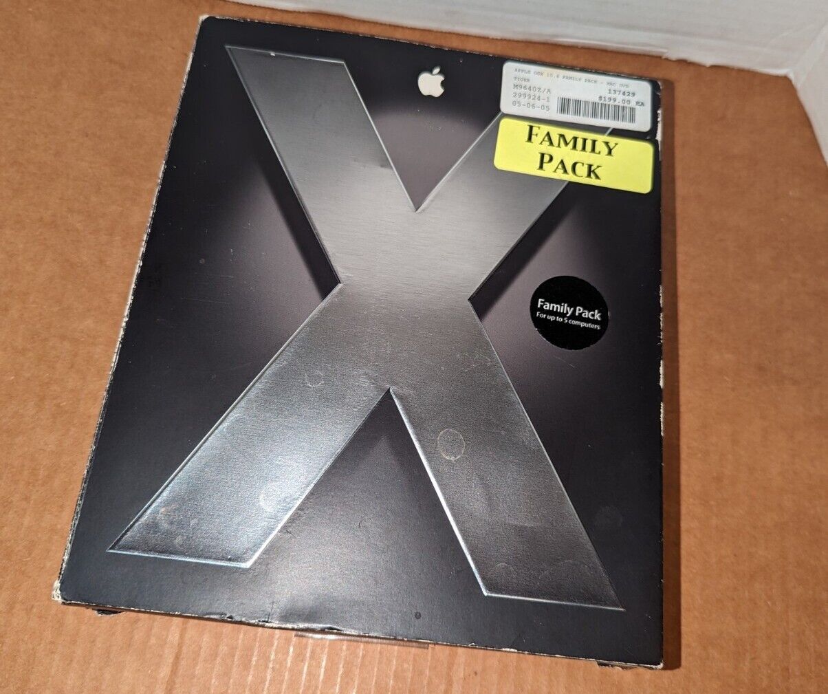 Apple OS X Tiger 10.4 Retail Box - Used, Open Box, Install DVD, OSX
