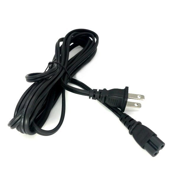 10Ft 2 Prong Figure8 AC Power Cord Cable US Plug for PS3 Slim PS4 Laptop Adapter