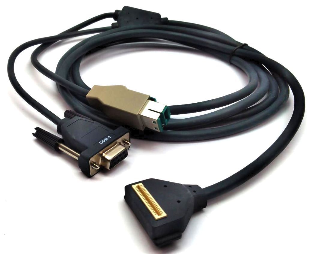 Verifone MX8XX Powered USB DB9F COM2 PWR+12V Cable Genuine OEM 28531-02-R