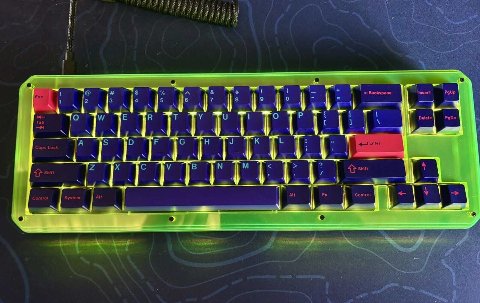 Stellar65 Mechanical Keyboard With GMK Laser Keycaps and NK Silk Linears