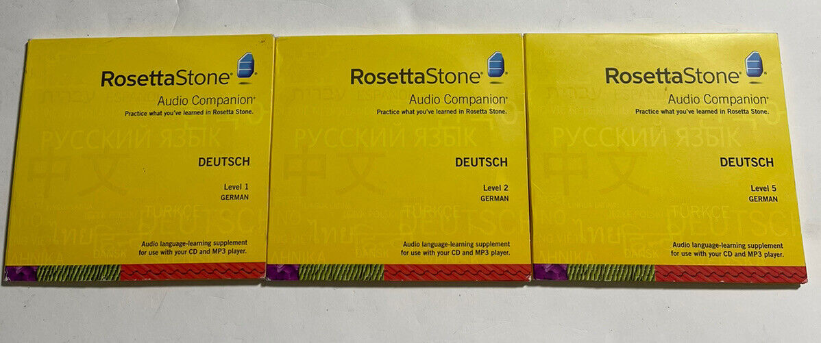 Rosetta Stone German Deutsch Version 1 Levels 1,2 & 5 CD & MP3 player 