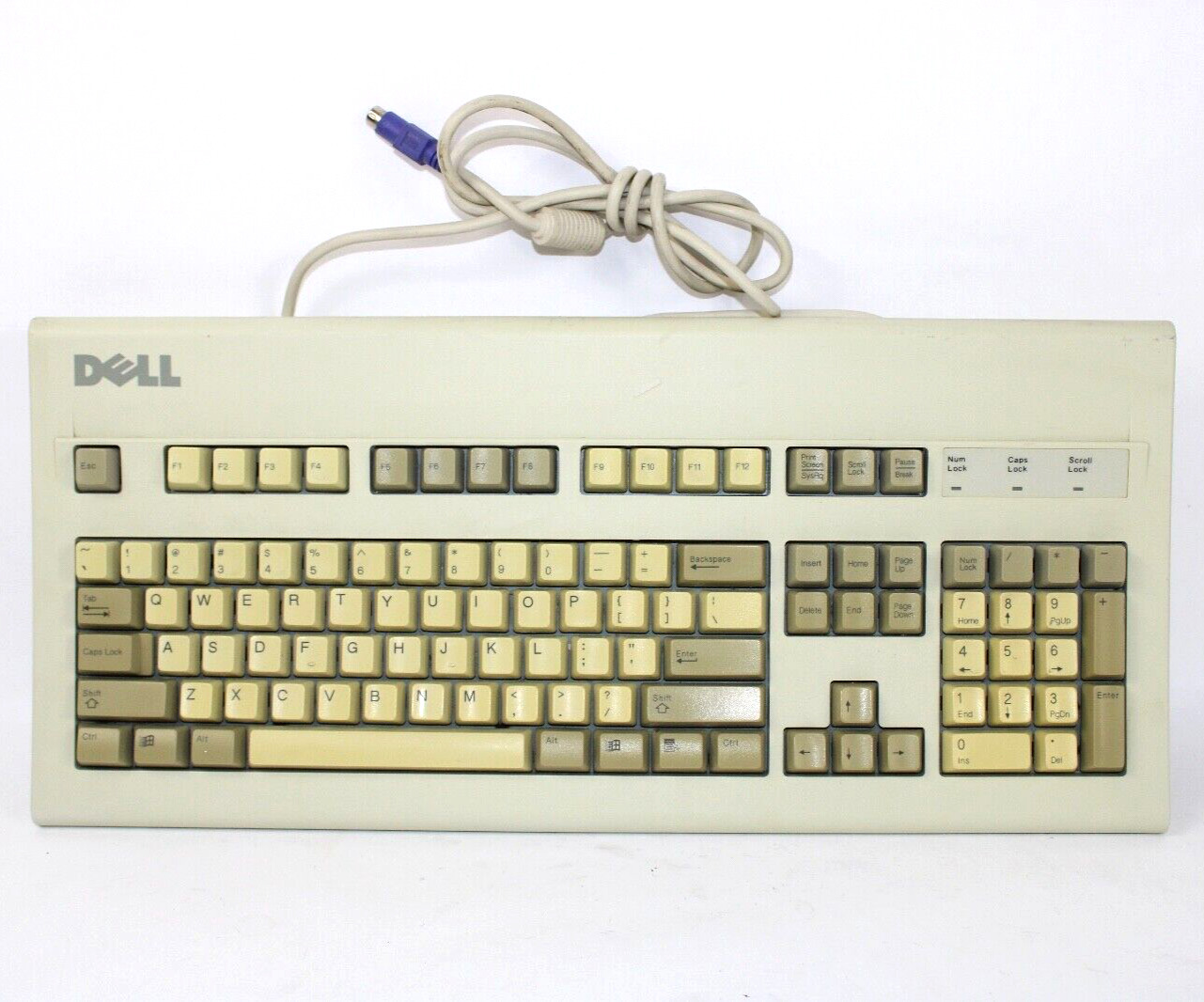 DELL AT101W Mechanical GYUM90SK Keyboard Alps Switches PS/2 Retro Working GUC