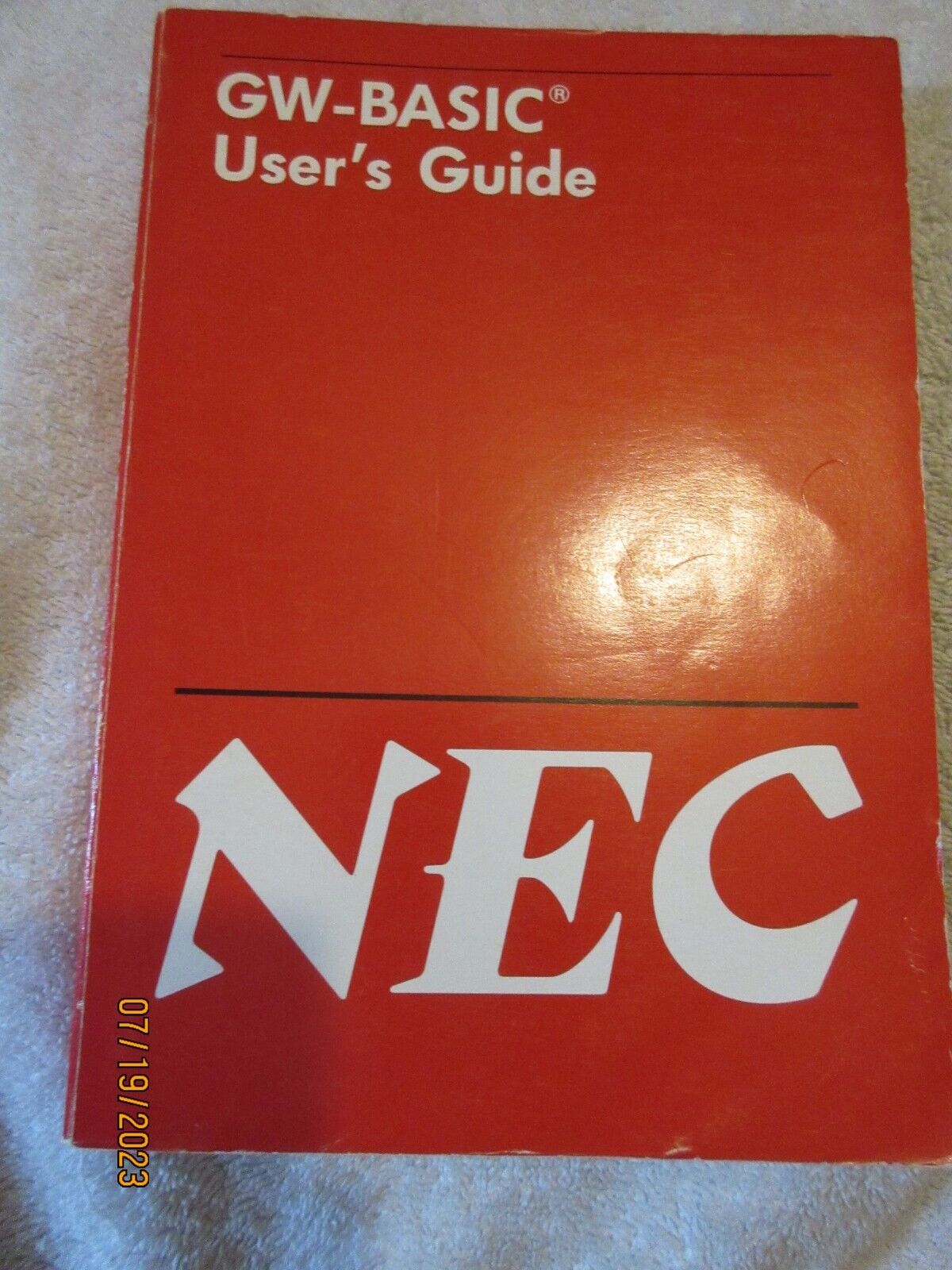 VINTAGE 1990 NEC Interpreter GW Basic Users Guide Manual MS-DOS BOOK