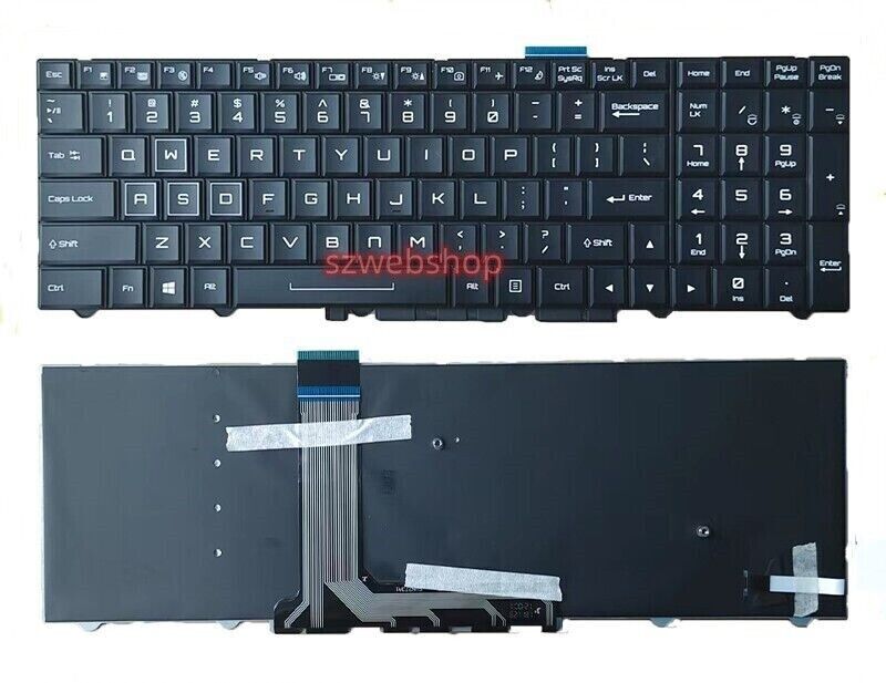 Keyboard New Clevo P750DM P750DM-G P750ZM P750ZM-G P751DM-G P751ZM US Backlit