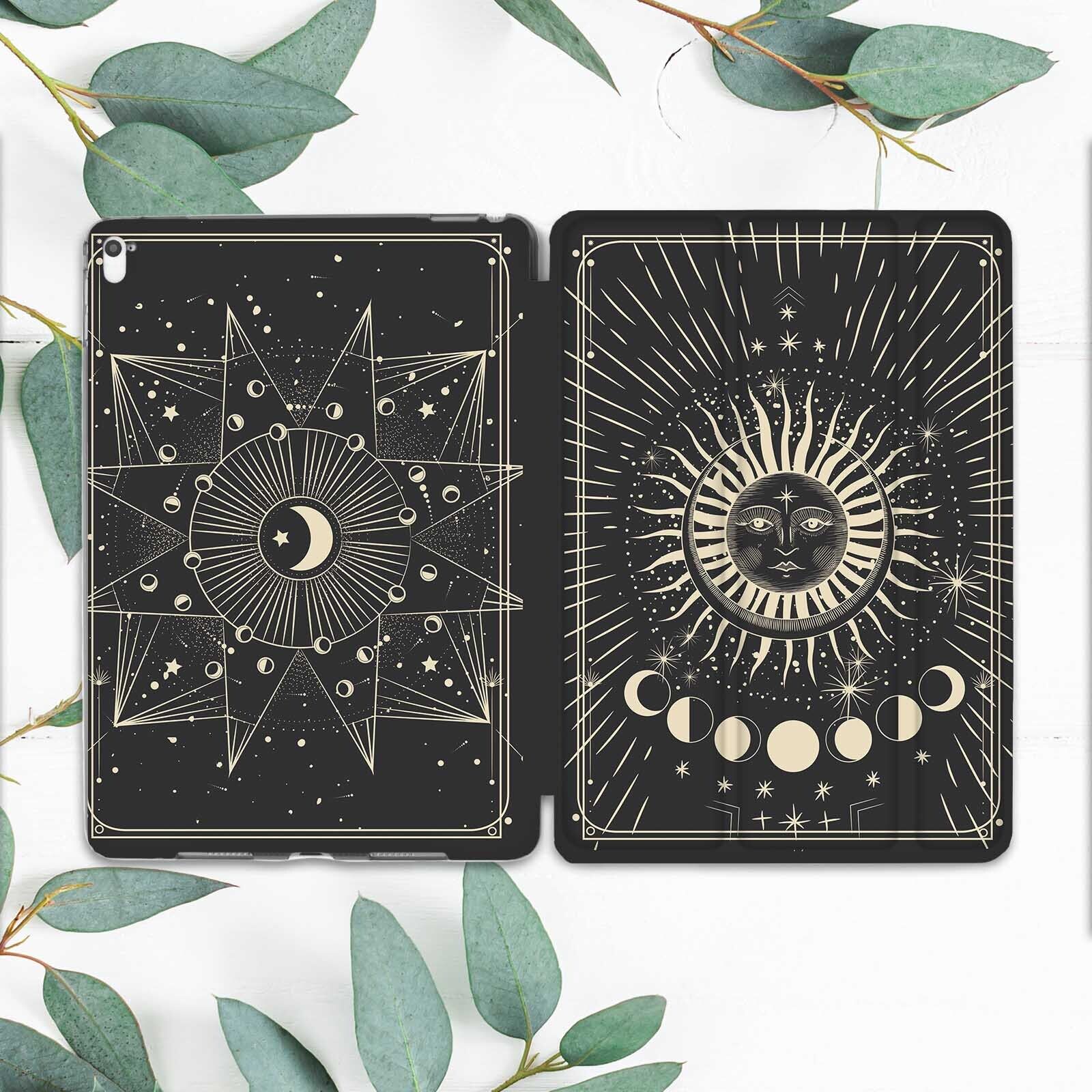 Goth Sun Dark Moon Phases Case For iPad 10.2 Pro 12.9 11 9.7 Air 3 4 5 Mini