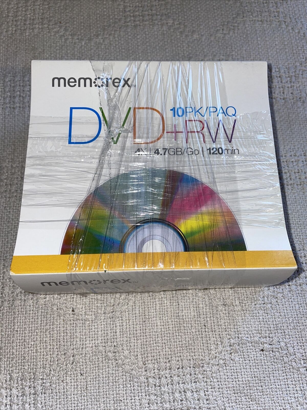 Memorex DVD +RW 9 Pack 4X 4.7 GB/Go 120 Min Thin Cases Open Pack 