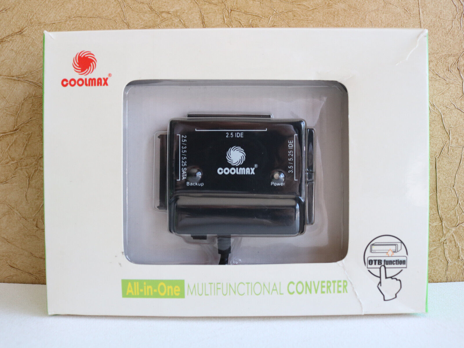 Coolmax USB to IDE SATA Converter External 2.5/3.5 SSD Hard Drive Adapter Kit
