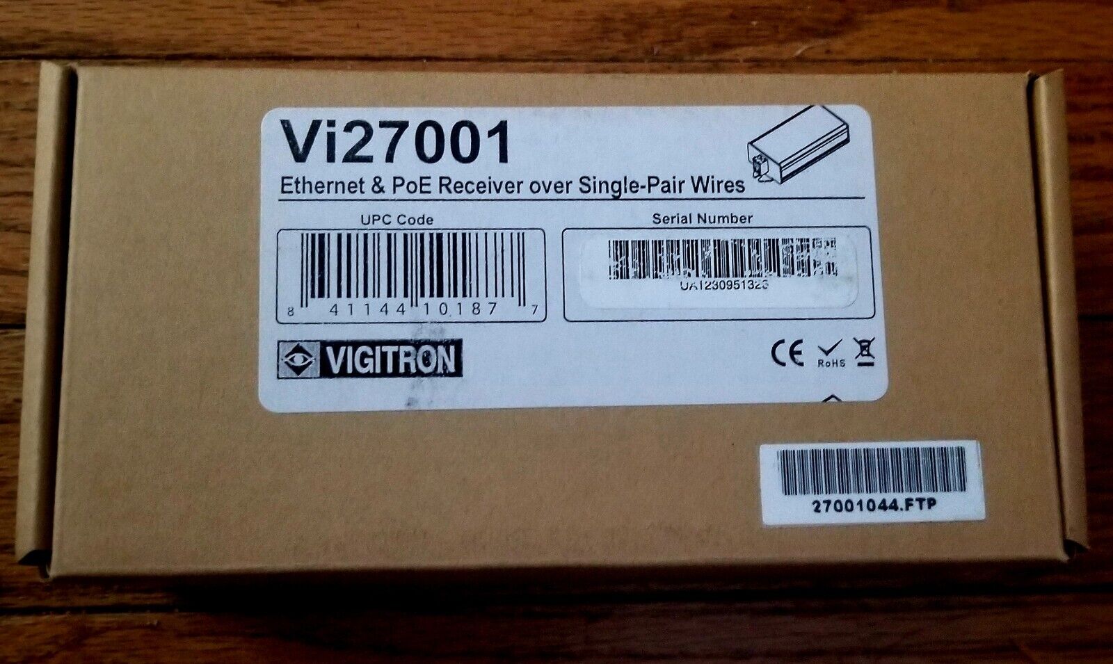 VIGITRON Vi27001 - 1 Port Ethernet & PoE Receiver over Single-Pair Wires *NEW*