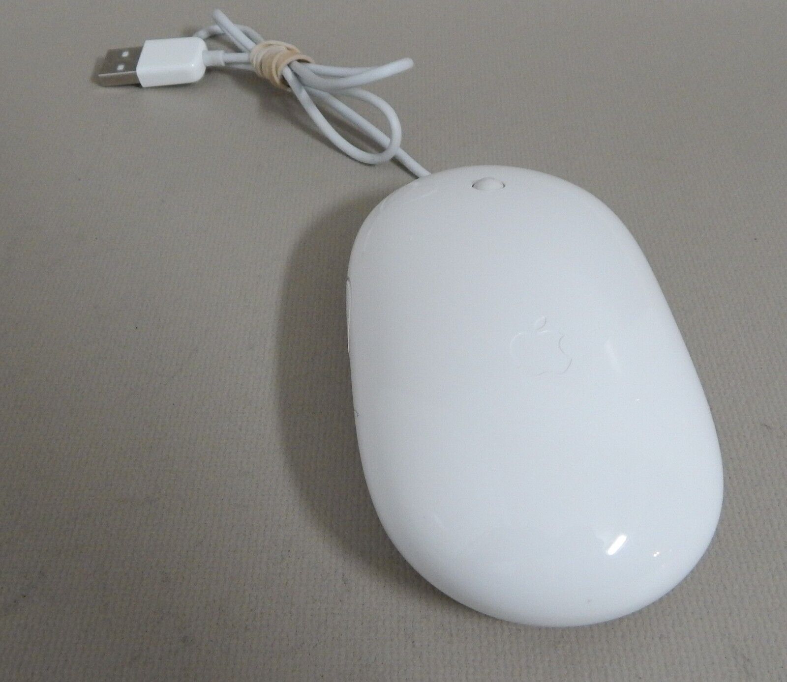 Authentic Apple Mighty Mouse Wired USB White Model No A1152 Tested