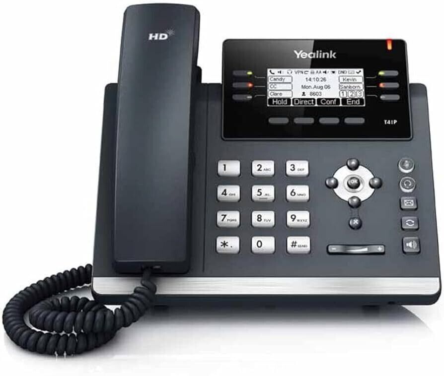 Yealink SIP-T41P Corded VoIP Desk Phone - USED - Factory Reset