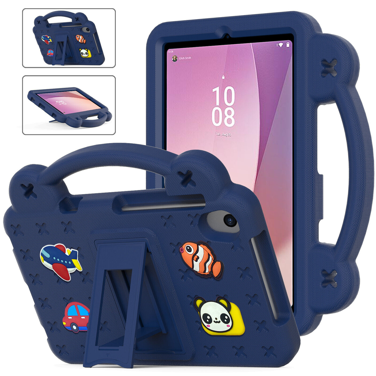 For TCL Tab 8/8 LE Tablet Shockproof Stand Handle Case Cover+Screen Protector US