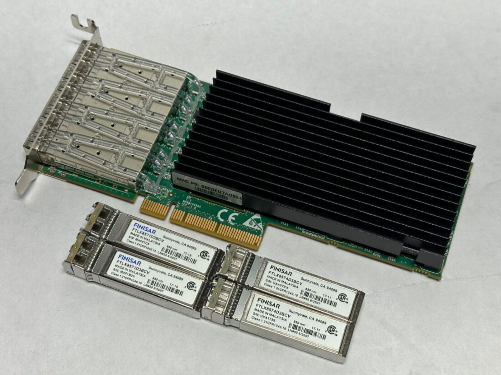 Silicom PE310G4SPI9LB-XR 10Gbe Quad Port PCIE SFP+ Network Adapter Low Profile