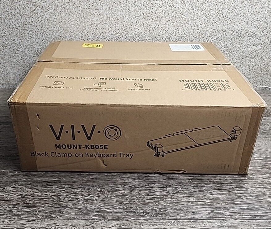 VIVO Heavy Duty Clamp-On Computer Keyboard Mouse Tray Roller Slider Under Desk