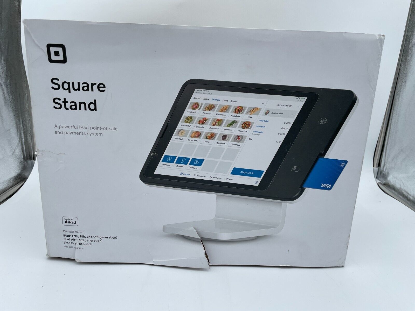 Square Tabletop Stand - Square - POS Stand New Open Box