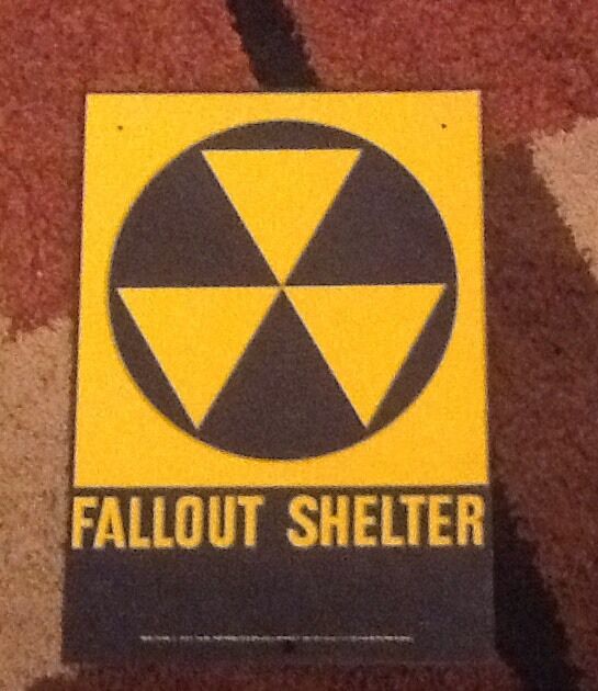 Fallout shelter sign original 1960's. 10 X 14