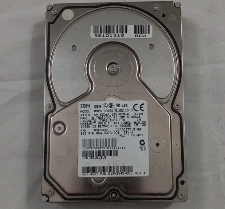 DDRS-39130 9130MB Wide SCSI 68 Pin HDD Untested