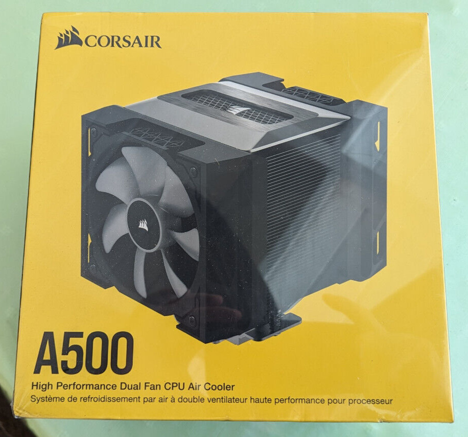 Corsair Super Chilled High Performance Dual Fan CPU Air Cooler A500 New Sealed