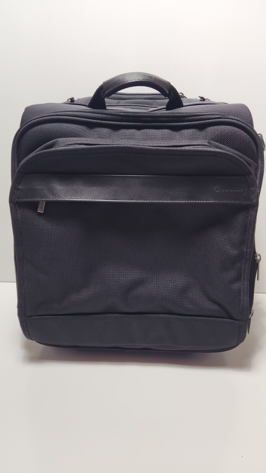 Brookstone Black Laptop Briefcase  Luggage On Wheels