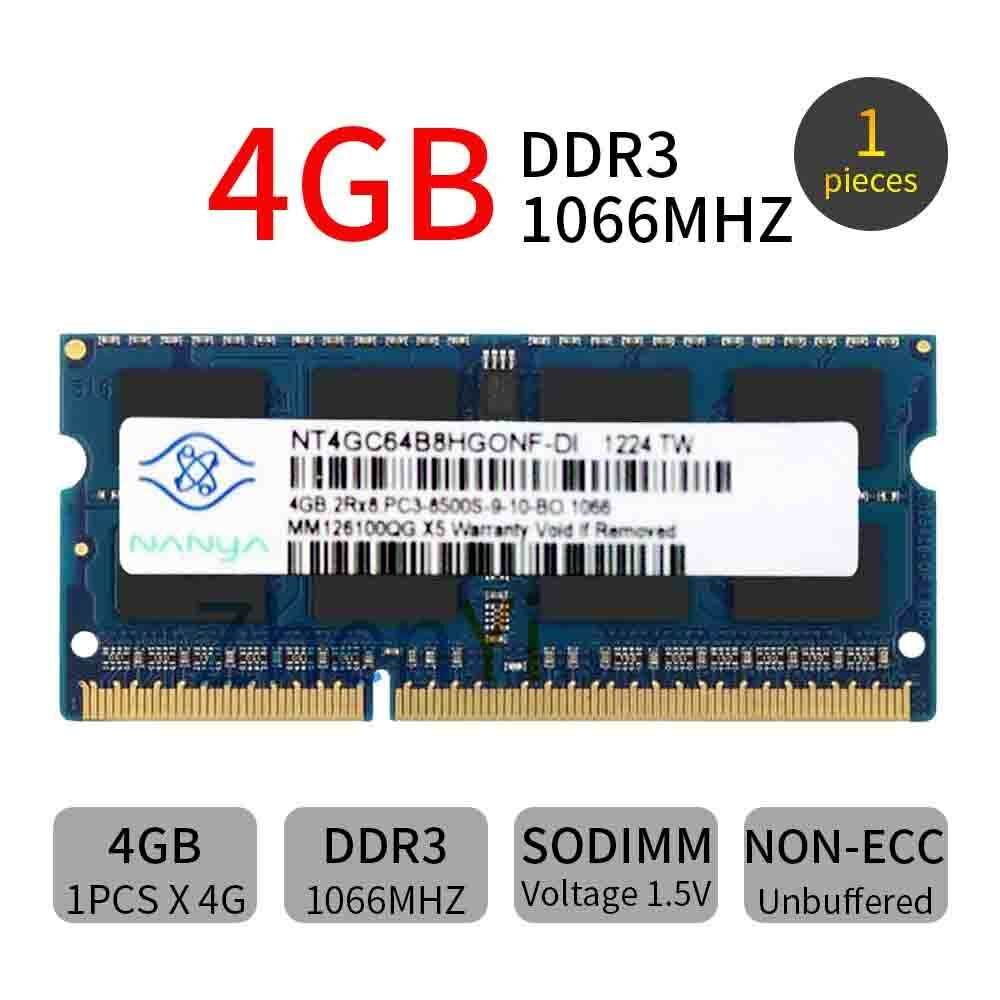 For NANYA 32GB 16GB 8GB 4GB PC3-8500S DDR3 1066mhz SO-DIMM Notebook RAM Lot BT