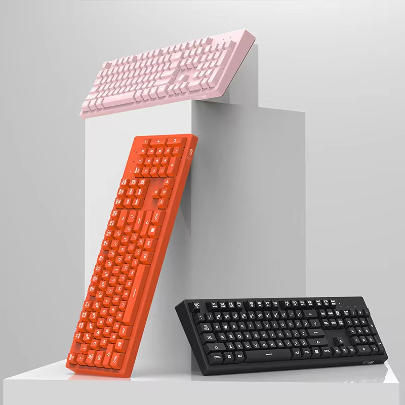 Wired Gaming Keyboard - Ergonomic USB Standard Mechanical Feel - Ajazz DKS100 
