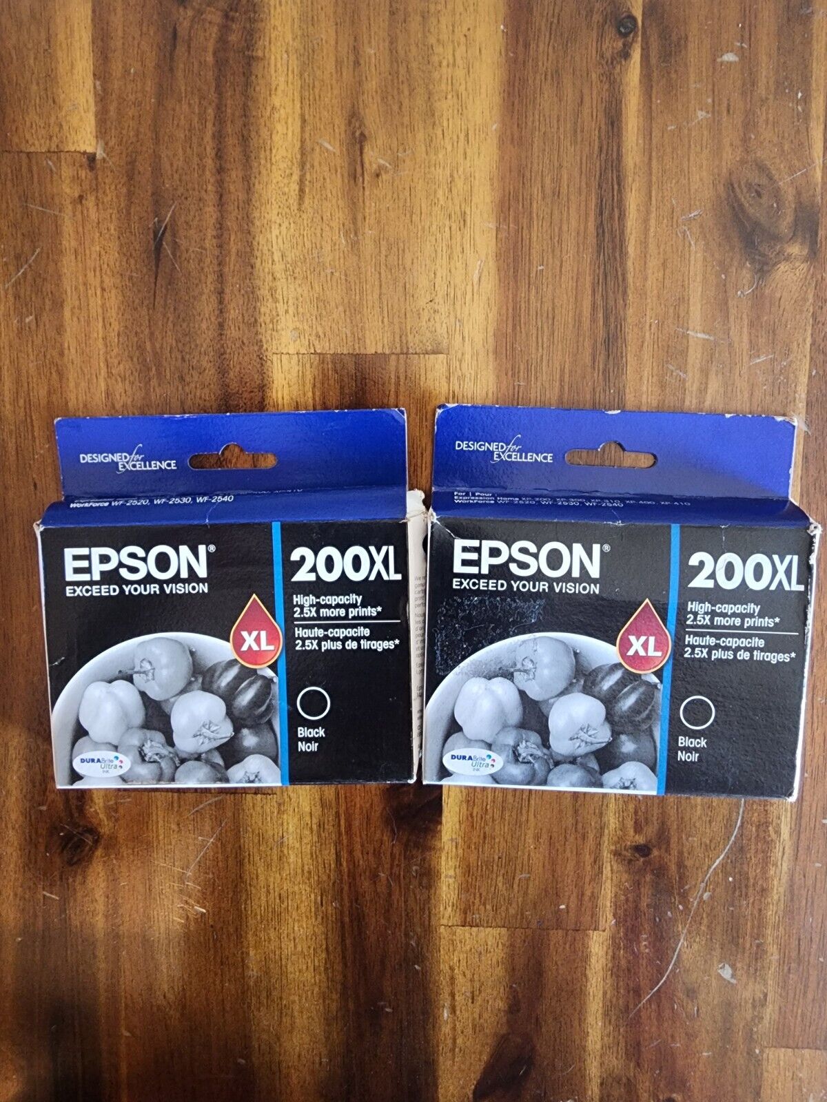 2 pack Genuine New Epson 200XL Black High Capacity Ink Cartridge  Exp. 05/2023