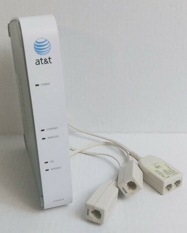 AT&T 2WIRE 2701HG-B High Speed Internet DSL Wireless Modem Without Power Cord