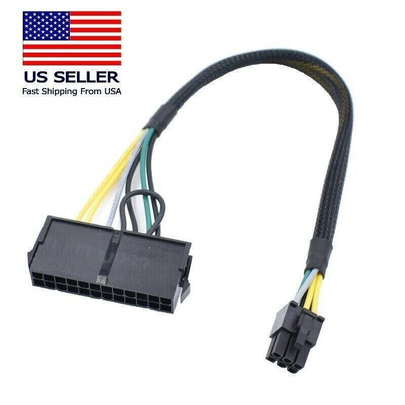 24 Pin to 6 Pin ATX PSU Power Adapter Cable for Dell OptiPlex and More