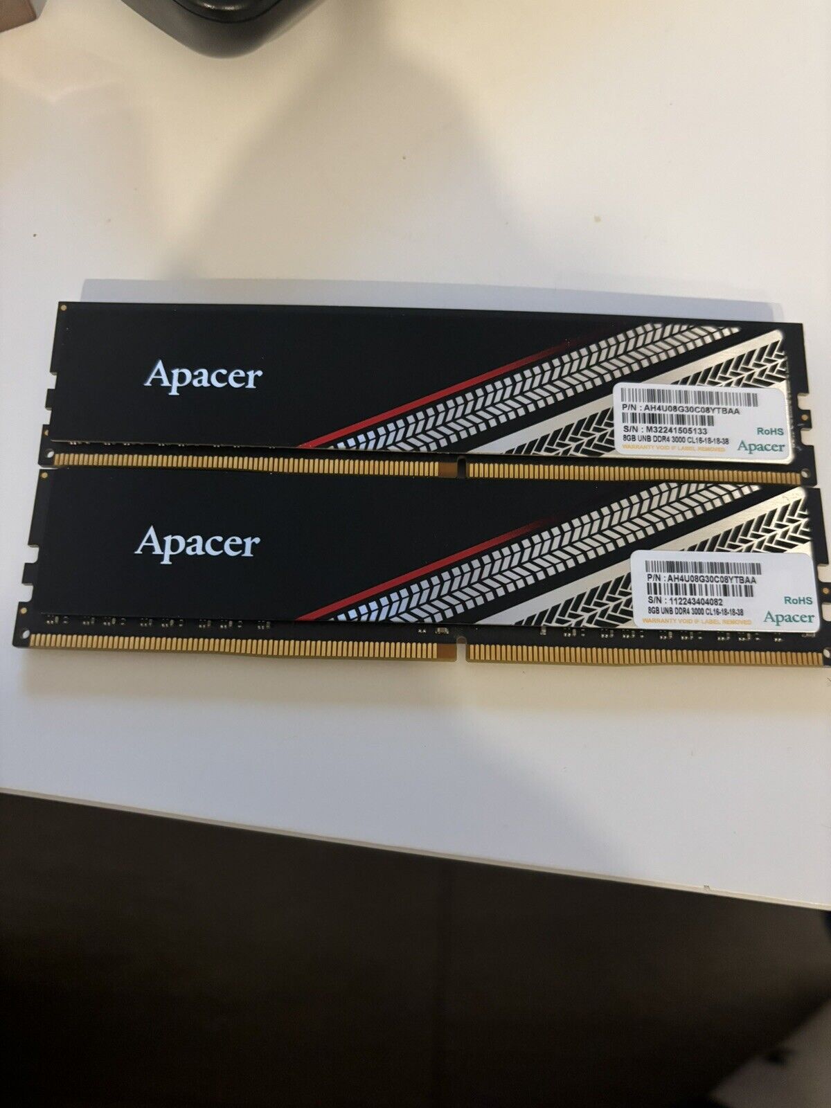 Apacer 16GB (8GB x 2) DDR4 3000MHz PC4-24000 CL16 Desktop RAM AH4U08G30C08YTBAA