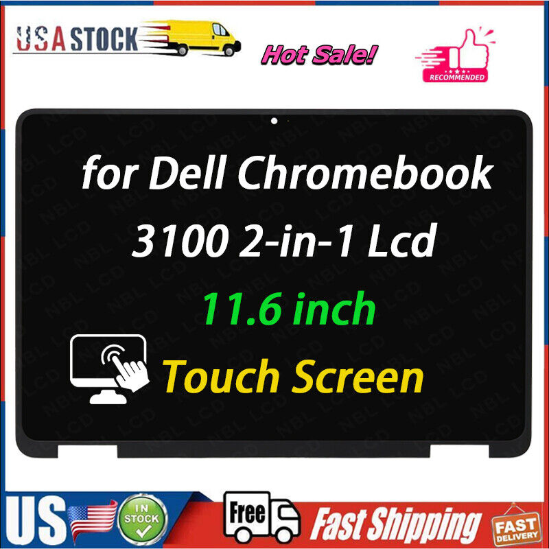for Dell Chromebook 3100 2-in-1 Lcd Touch Screen w/ Bezel 11.6